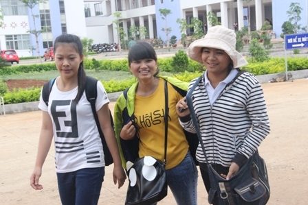 ... Vui mừng, tự tin vì làm bài tốt các môn thi