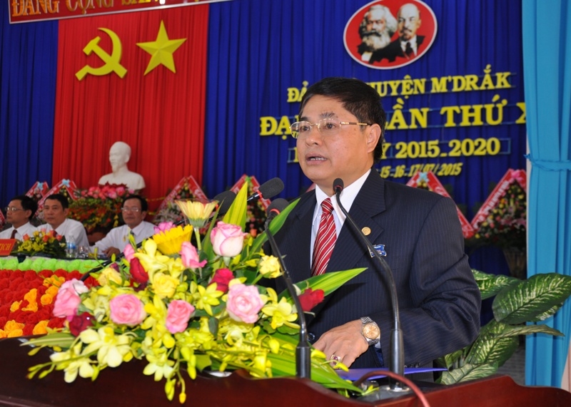Phó Bí thư Tỉnh ủy Phạm Minh Tấn phát biểu chỉ đạo đại hội
