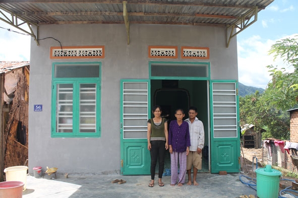 Ngôi nhà mới của 4 mẹ con cụ Phan Thị Được.