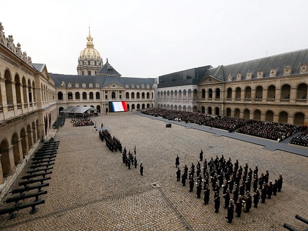 Quang cảnh buổi lễ tại Điện Invalides. (Nguồn: EPA)