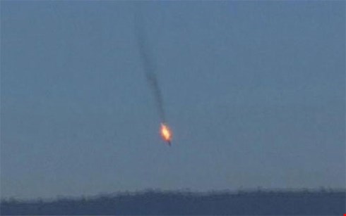 Căng thẳng giữa Nga và Thổ Nhĩ Kỳ leo thang sau khi chiến đấu cơ Su 24 của Nga bị bắn hạ (Ảnh CBS News)