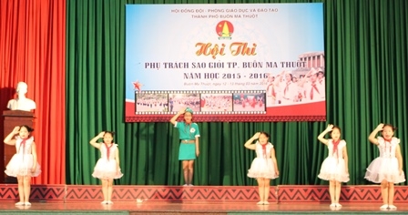 Phần thi Năng khiếu của Liên đội Trường TH Lê Thị Hồng Gấm