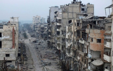 Đất nước Syria tan hoang sau nhiều năm dài nội chiến. Ảnh Reuters