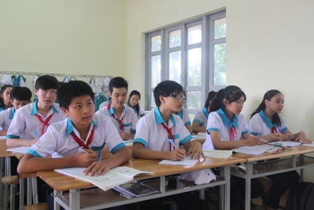 Trường THCS Nguyễn Khuyến (thị trấn Ea Kar, huyện Ea Kar) là điểm sáng về tổ chức dạy học 2 buổi/ngày.  