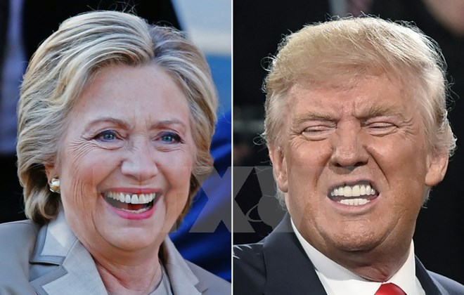 Ứng viên đảng Cộng hòa Donald Trump (phải) đã giành thêm chiến thắng tại nhiều bang quan trọng. (Nguồn: AFP/ TTXVN)