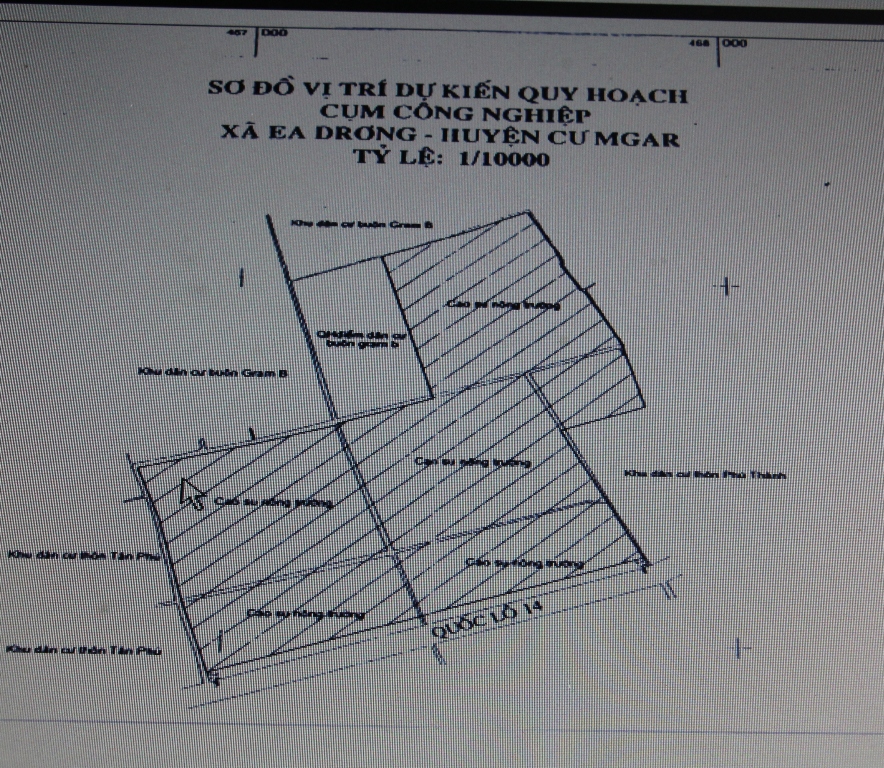 Sơ đồ vị trí khu vực dự kiến quy hoạch CCN Ea Drơng