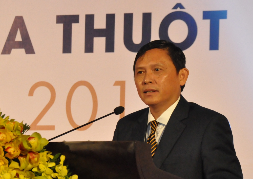 Phó Chủ tịch UBND tỉnh Nguyễn Tuấn Hà phát biểu chào mừng lễ khai trương