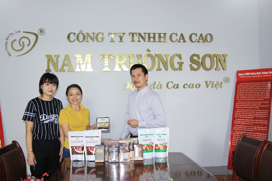Sản phẩm ca cao của Công ty TNHH Ca cao Nam Trường Sơn 