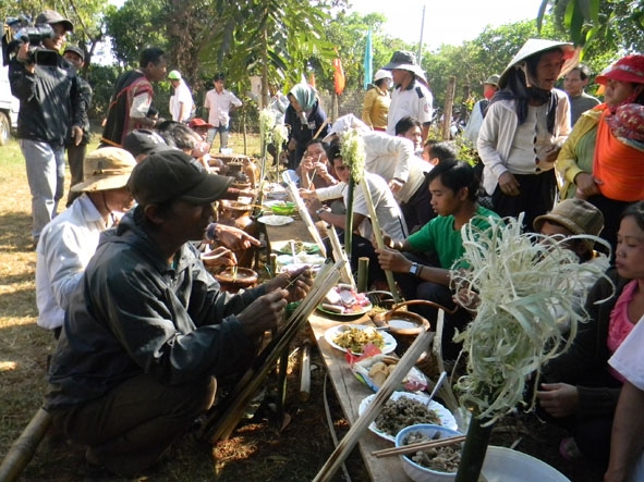 Lễ cúng mừng cơm mới ở buôn Kon Hring, xã Ea H'ding, Cư M'gar. 