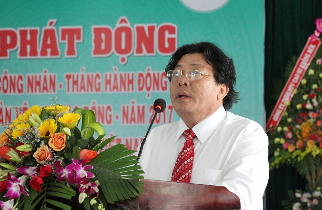 Lãnh đạo Công đoàn Cao su Việt Nam phát động Tháng Công nhân năm 2017