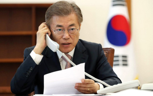 Tân Tổng thống Hàn Quốc Moon Jae-in. Ảnh: Yonhap.