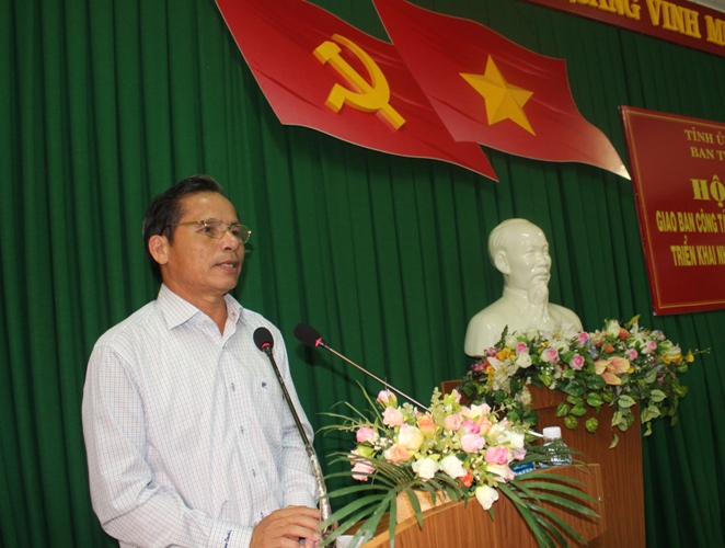 Phó Trưởng Ban Tuyên giáo Tỉnh ủy Nguyễn Cảnh phát biểu kết luận Hội nghị.