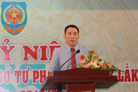 Phó Chủ tịch UBND tỉnh Võ Văn Cảnh phát biểu tại lễ kỷ niệm.