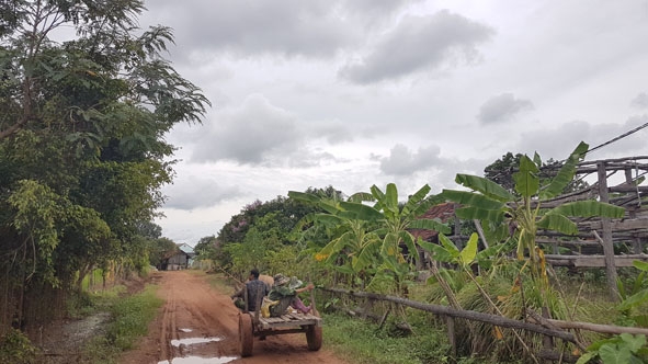 Giao thông  ở thôn  Thanh niên lập nghiệp Ya Lốp  hầu hết là  đường đất. 