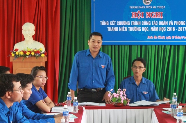 Bí thư Thành Đoàn Buôn Ma Thuột Y Quý Niê Siêng đánh giá công tác Đoàn tại hội nghị