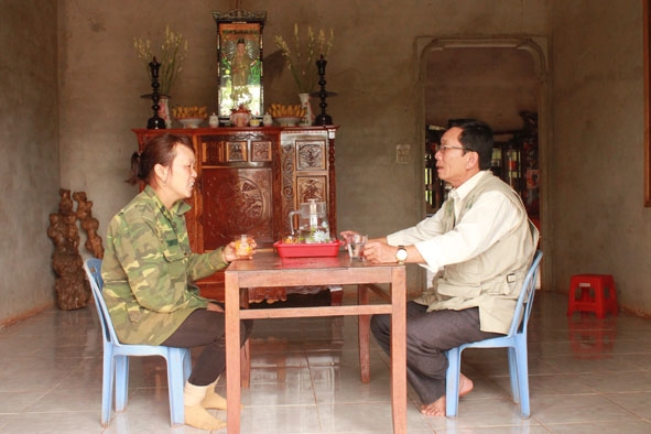 Căn nhà Đại đoàn kết của gia đình chị Lê Thị Thúy do Quỹ vì người nghèo xã Phú Xuân hỗ trợ xây dựng.