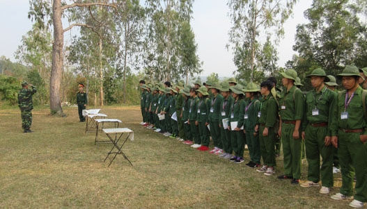 Một buổi huấn luyện của Trung tâm Giáo dục quốc phòng và an ninh.