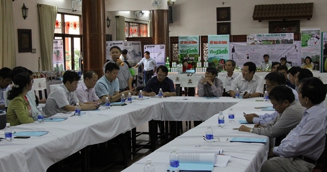 Các đại biểu thảo luận, bàn giải pháp phát triển mô hình trồng xen trong vườn cà phê