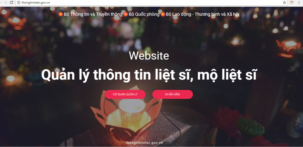 Website quản lý thông tin liệt sỹ, mộ liệt sỹ