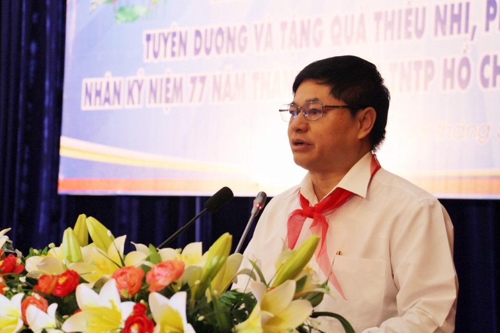 Phó Bí thư Thường trực Tỉnh ủy Phạm Minh Tấn phát biểu tại chương trình