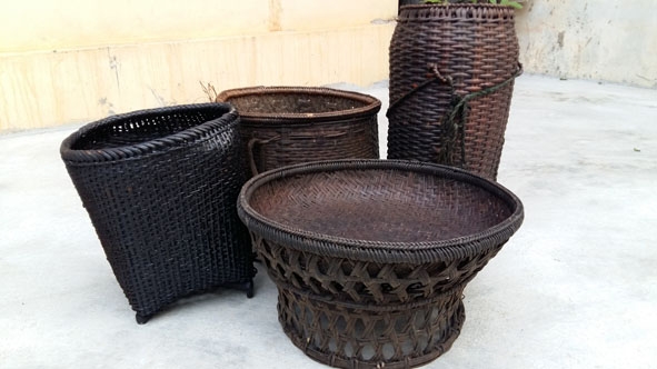 	Một số đồ mây tre đan của người Vân Kiều.