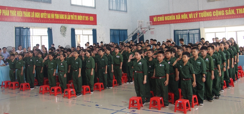 Đông đủ chiến sĩ nhí tham dự Lễ xuất ngũ