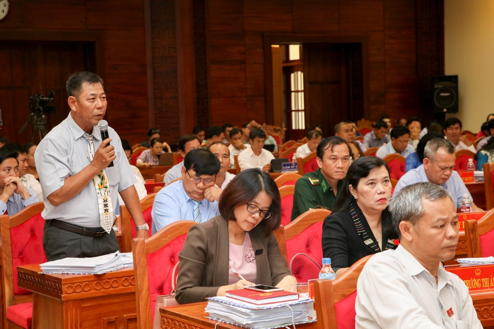 Đại biểu chất vấn tại phiên làm việc. Ảnh: Hoàng Gia