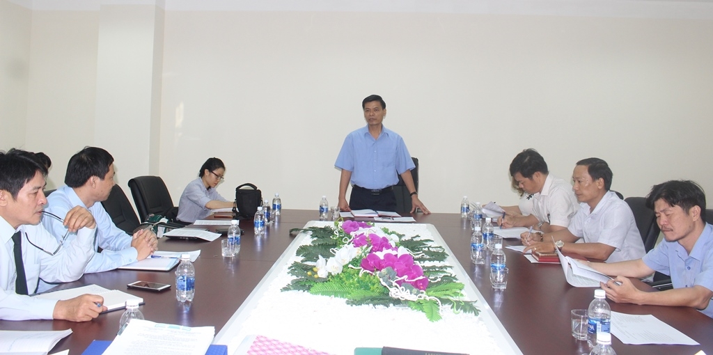 Quang cảnh buổi làm việc của Đoàn kiểm tra.