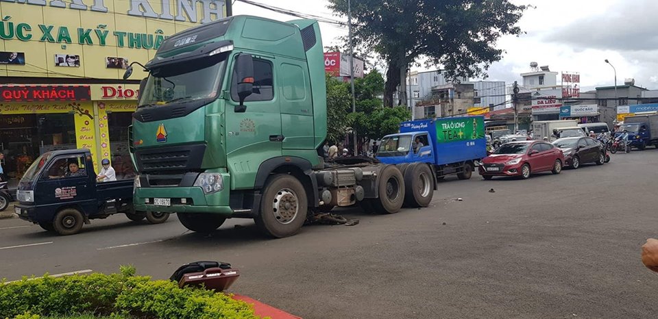 Hiện trường vụ tai nạn giao thông.