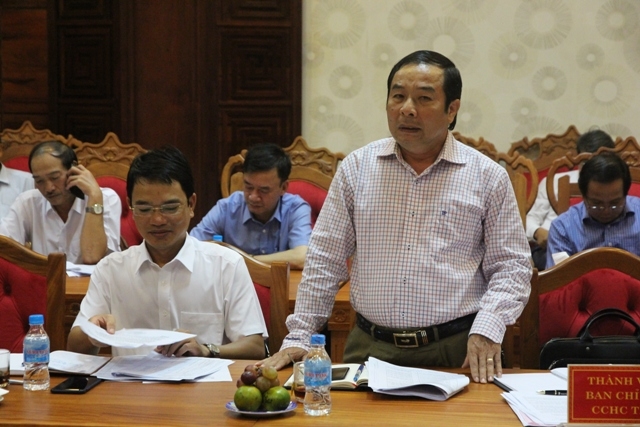 Giám đốc Sở Tư pháp Đỗ Minh Thuận tham gia ý kiến  về nội dung có nguy cơ mất điểm về chỉ số chỉ số cải cách hành chính năm 2018.