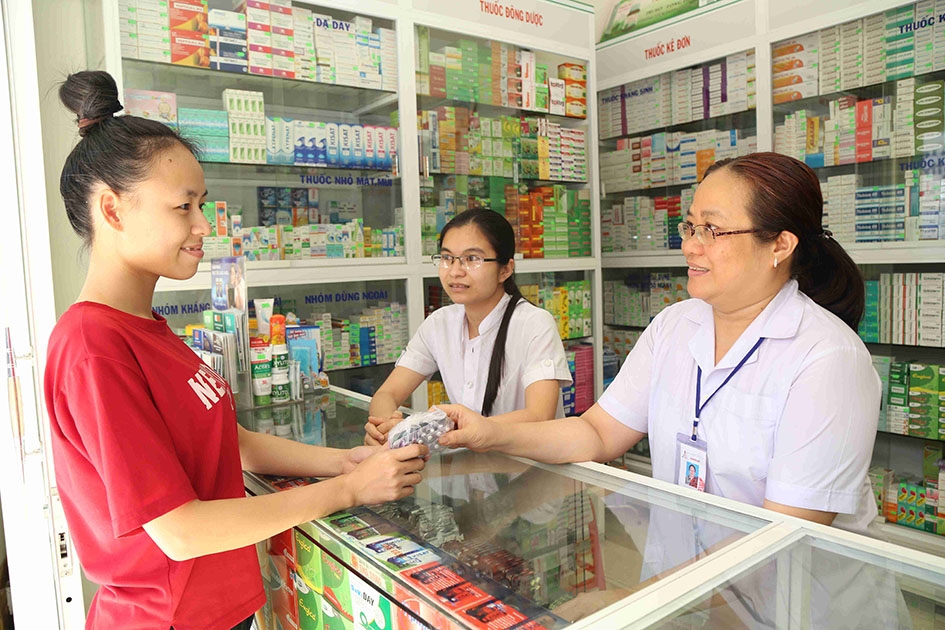Một quầy thuốc đạt chuẩn GGP của Công ty Cổ phần Dược - Vật tư y tế Đắk Lắk.  