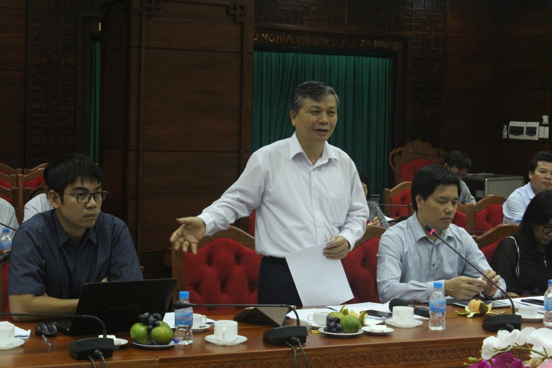 Thứ trưởng Bộ Nội vụ Nguyễn Trọng Thừa phát biểu tại buổi làm việc