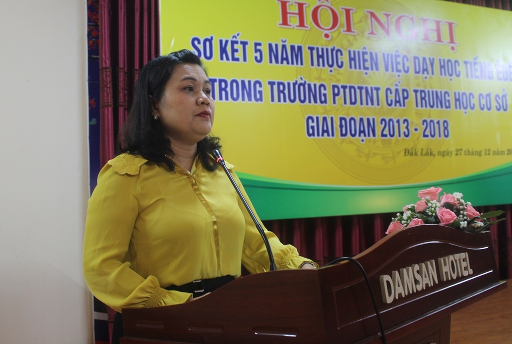 Phó Chủ tịch UBND tỉnh HYim Kđoh phát biểu chỉ đạo tại Hội nghị.