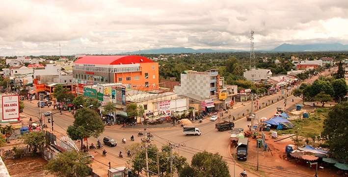 Trung tâm thị trấn Ea Kar.