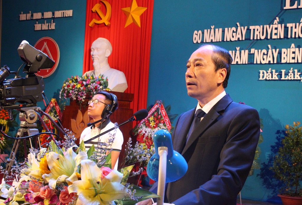 Phó Bí thư Tỉnh ủy, Chủ tịch UBND tỉnh Phạm Ngọc Nghị phát biểu tại lễ kỷ niệm