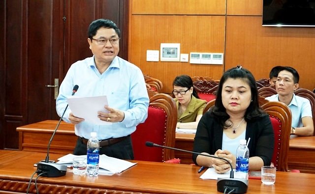 Phó Bí thư Thường trực Tỉnh ủy Phạm Minh Tấn phát biểu tại hội nghị.