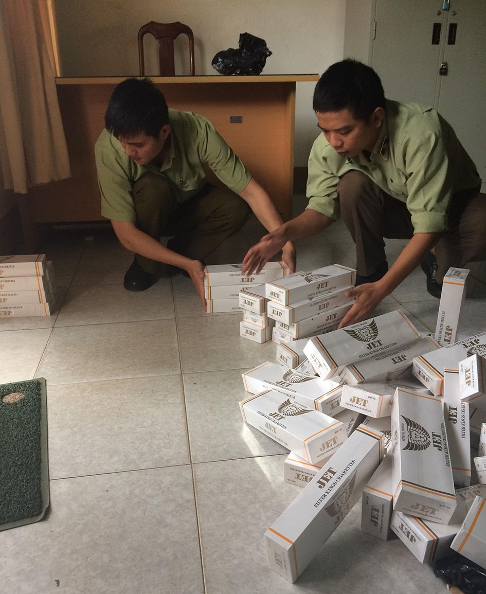 Thuốc lá điếu nhập lậu được Cục Quản lý thị trường tỉnh phát hiện, tịch thu. 