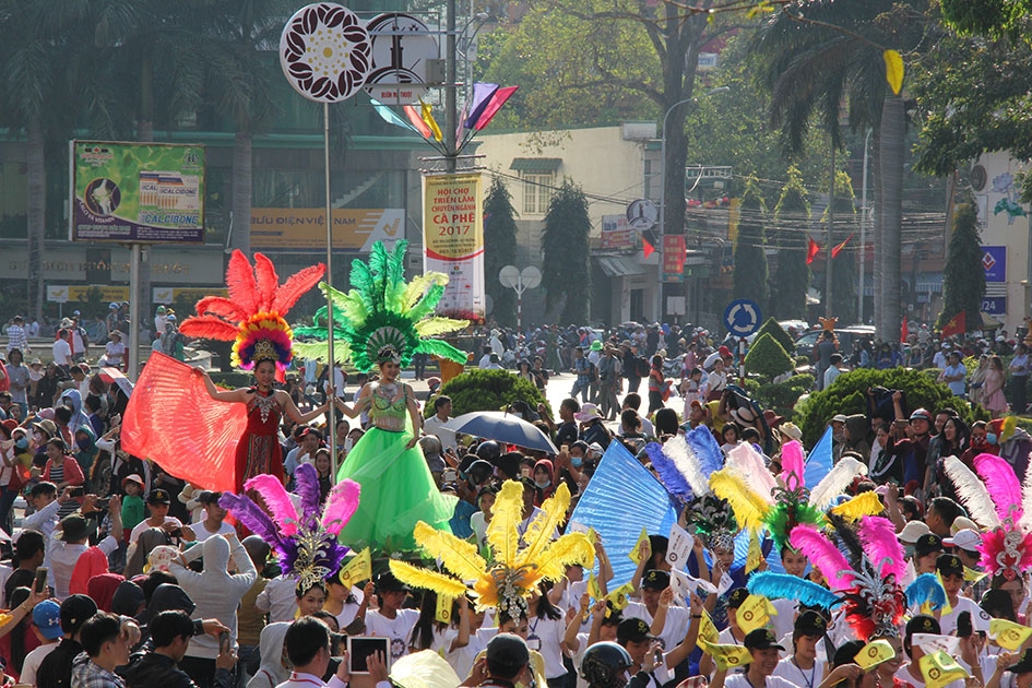 Lễ hội đường phố trong khuôn khổ Lễ hội Cà phê năm 2017.