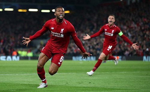 Cầu thủ Wijnaldum tỏa sáng rực rỡ với hai bàn thắng góp phần đưa Liverpool vào Chung kết Cúp C1