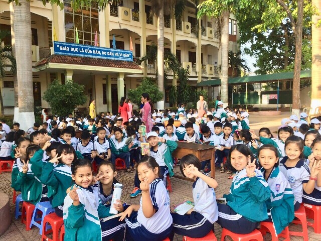 Một tiết sinh hoạt ngoại khóa của học sinh tiểu học trên địa bàn tỉnh. Ảnh: C. Oanh