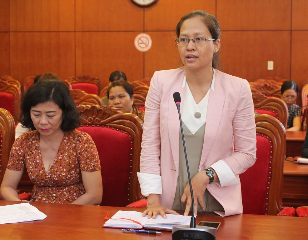 Đại diện cán bộ nữ huyện Ea H'leo đề xuất các kiến nghị