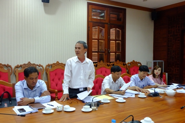 Đại diện sở, ngành giải trình nội dung liên quan tại cuộc họp