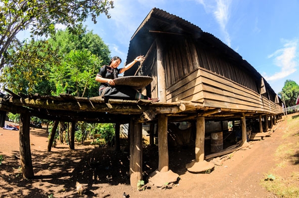 Không gian xanh buôn làng trong phố. 