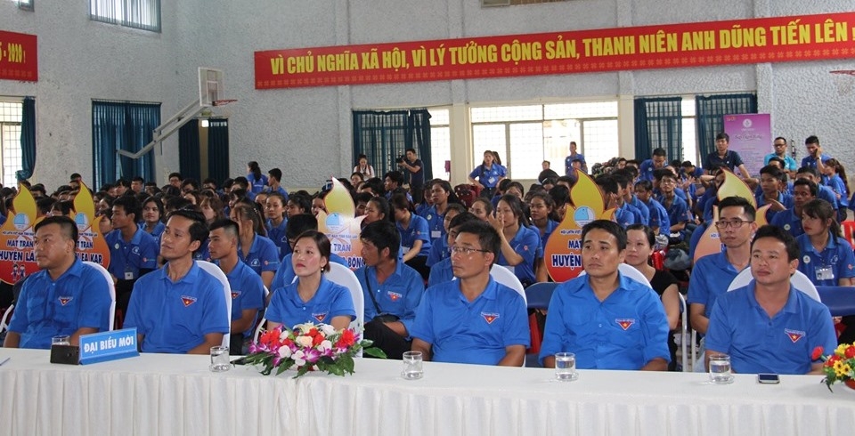 Các đại biểu và thanh niên tình nguyện tham dự Lễ hội quân