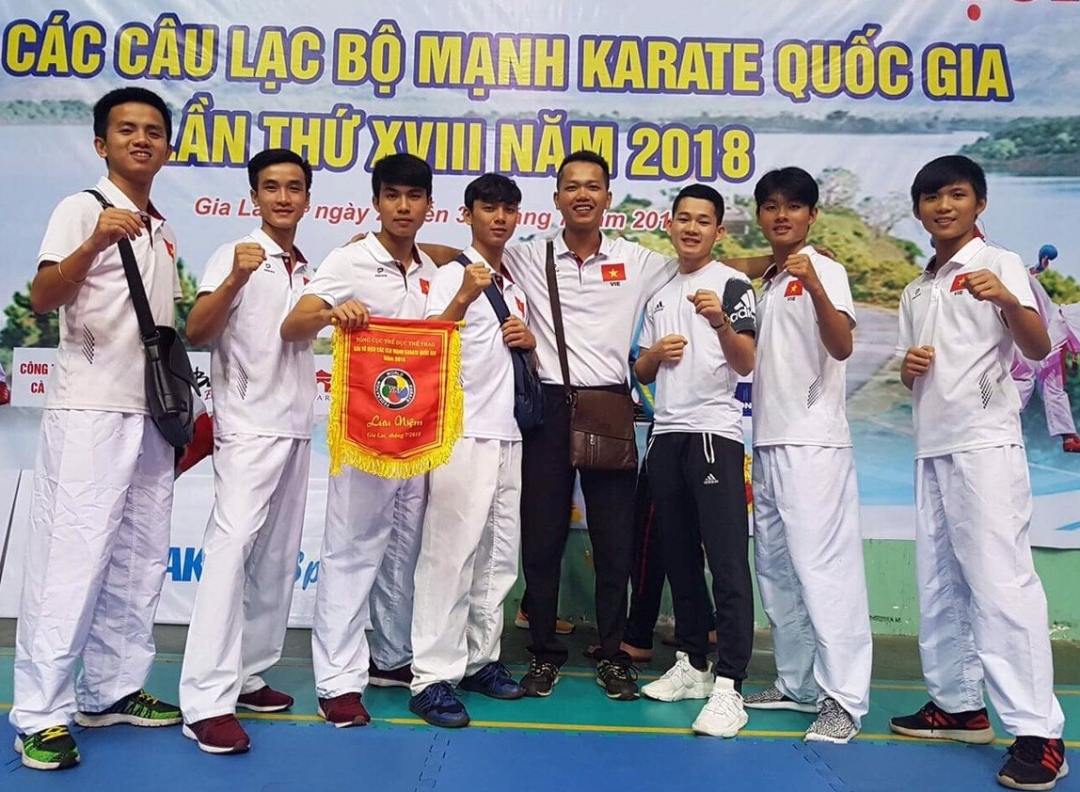 Đội hình đội tuyển Karate tỉnh Đắk Lắk tham dự giải năm 2018. (Ảnh minh họa) 