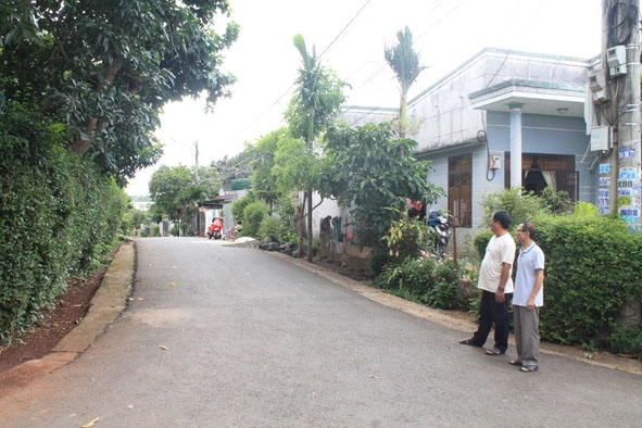 Một đoạn đường nội buôn Alê A xanh - sạch - đẹp.