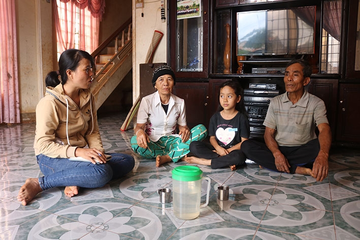 Ông Y Tio Mlô chia sẻ về công tác hòa giải. 
