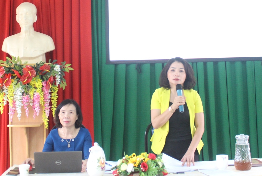 Chủ tịch Hội LHPN tỉnh Nguyễn Thị Thu Nguyệt đánh giá kết quả thực hiện