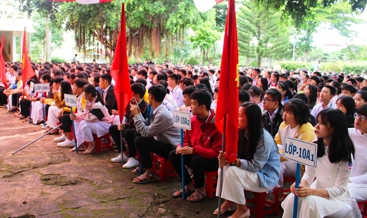 Đông đảo học sinh tham dự Lễ khai giảng