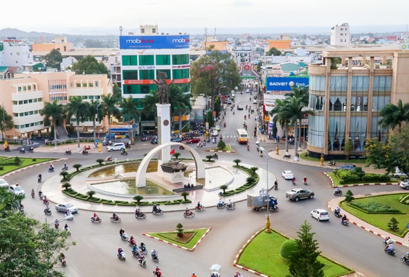 Trung tâm Ngã sáu Buôn Ma Thuột. Ảnh: H.Gia